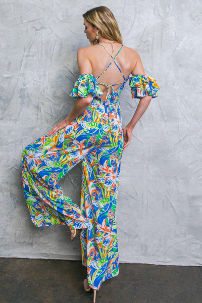 UNSEEN BEAUTY FLORAL WOVEN JUMPSUIT