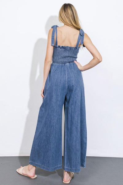 GETTING IT DONE DENIM JUMPSUIT