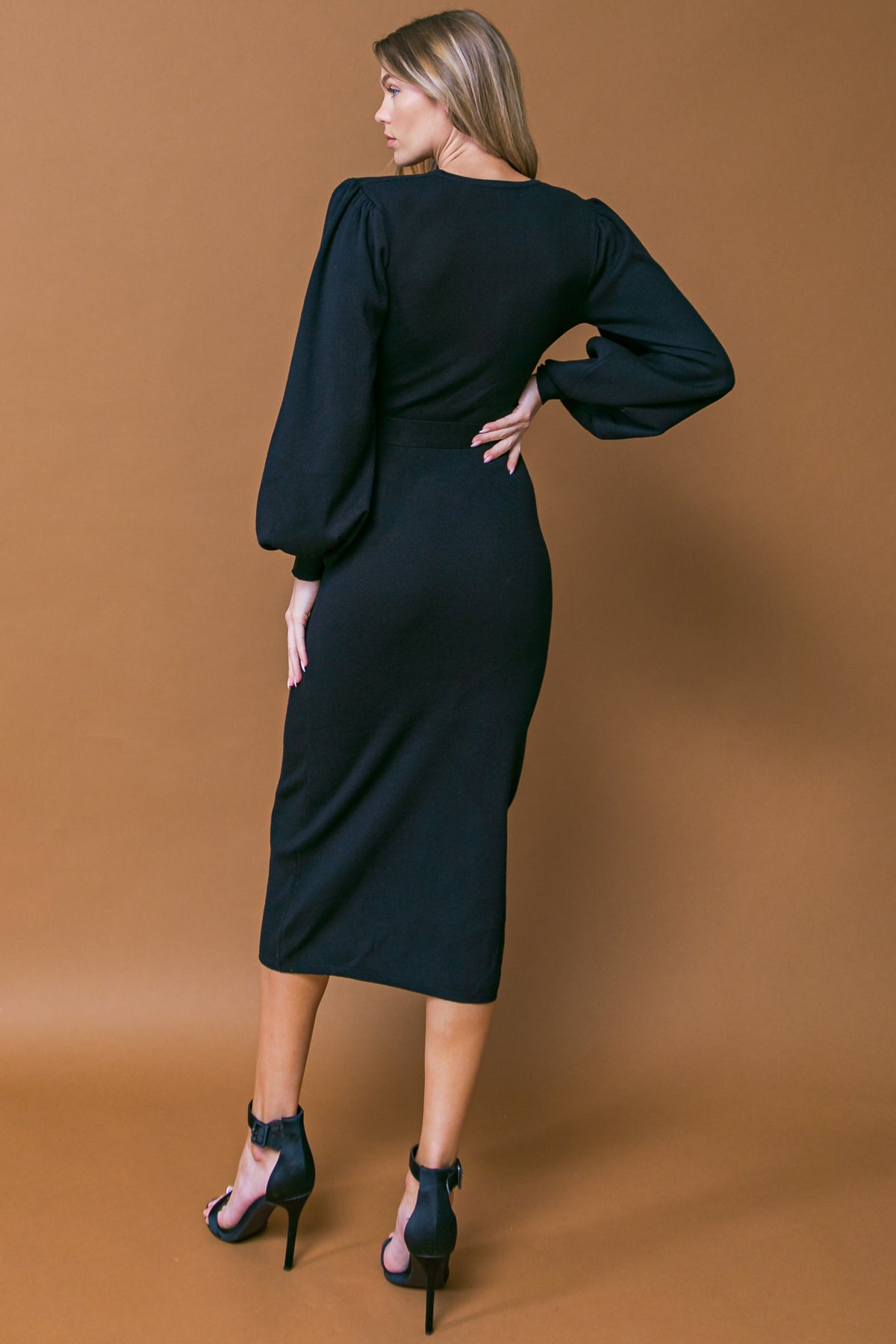 ADORABLE IDEAL SWEATER MIDI DRESS