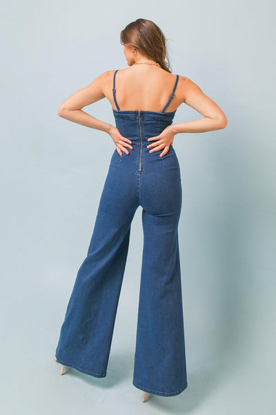 MAKING MAGIC DENIM JUMPSUIT