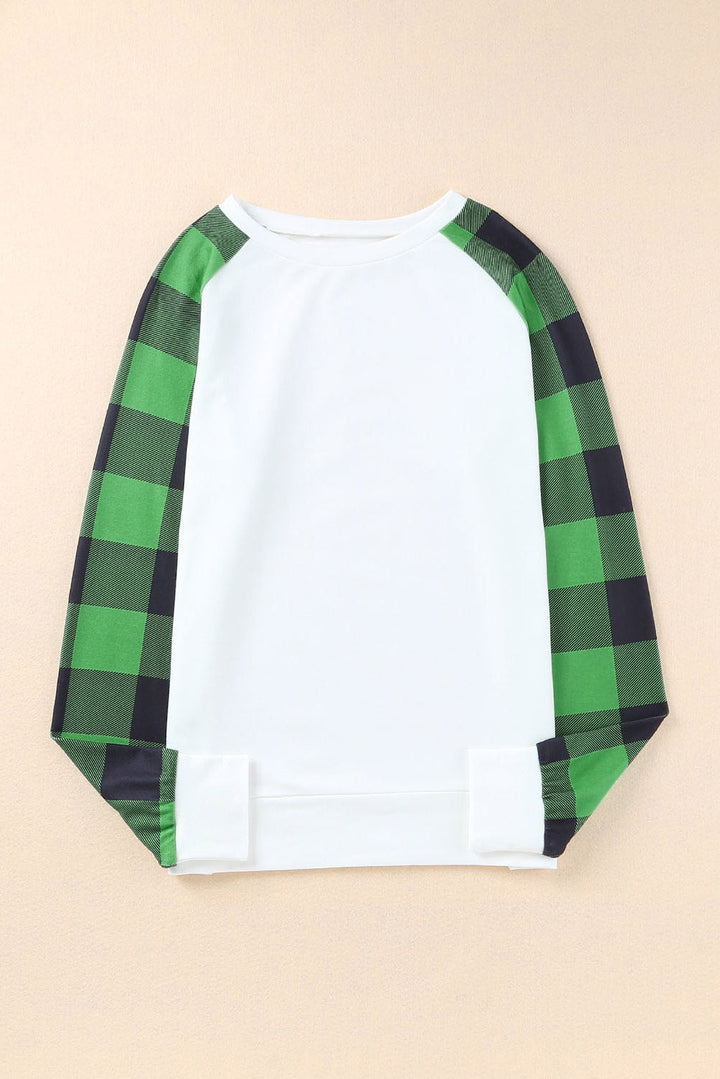 Aria Plaid Long Sleeve Sweatshirt