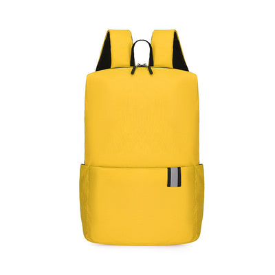 Solid Color Nylon Backpack Bag