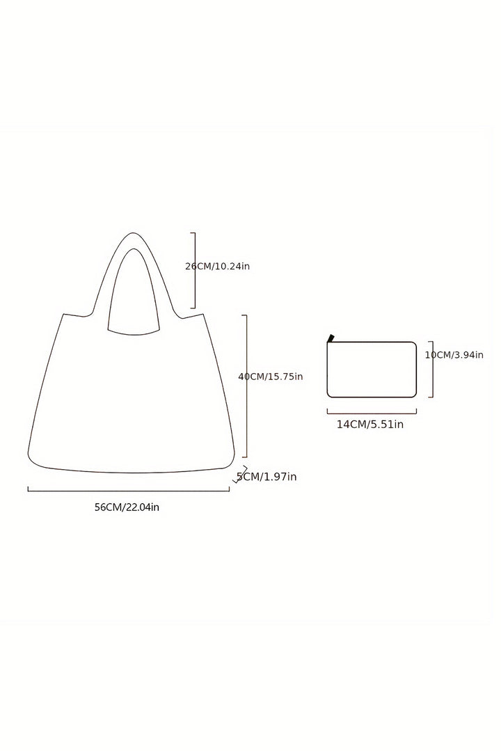 Bluing Large Foldable Christmas Holiday Reusable Oxford Bag