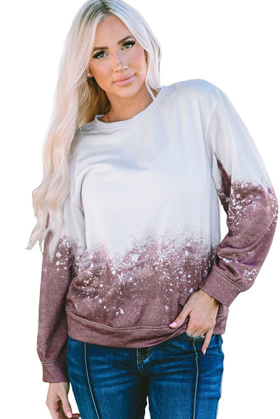 Tie Dye Gradient Pullover Sweatshirt