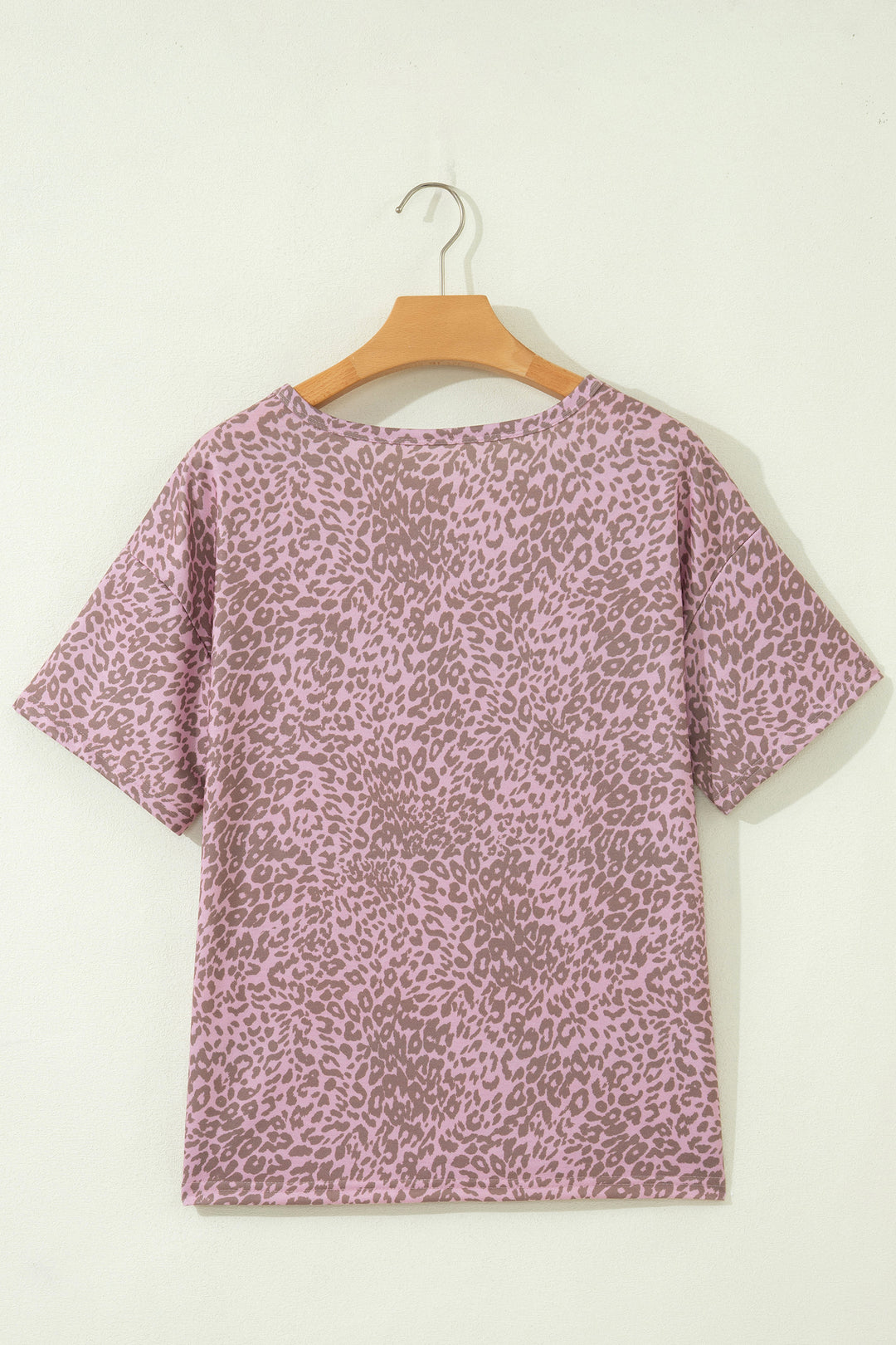 Khaki Leopard Retro Studded Star Patch Loose Tee