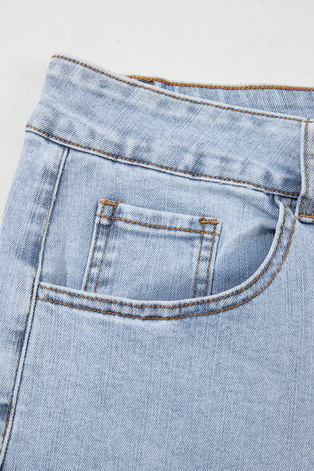 Beau Blue Solid Paneling Loose Fit Plus Size Jeans