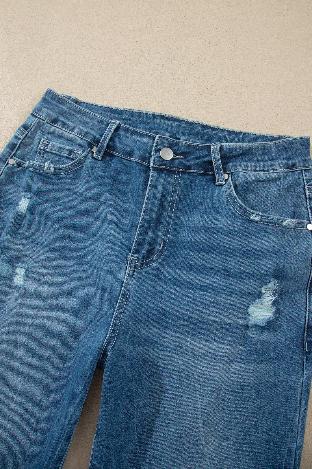 Ashleigh Blue High Waist Frayed Hem Flare Jeans