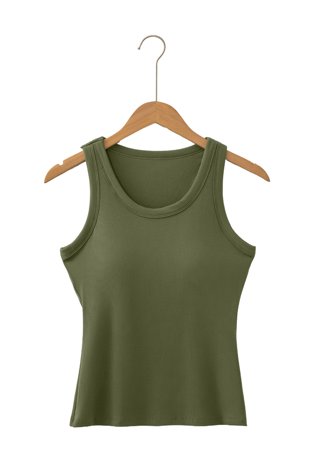 Four Leaf Clover Slim Ribbed Padded Tank Top