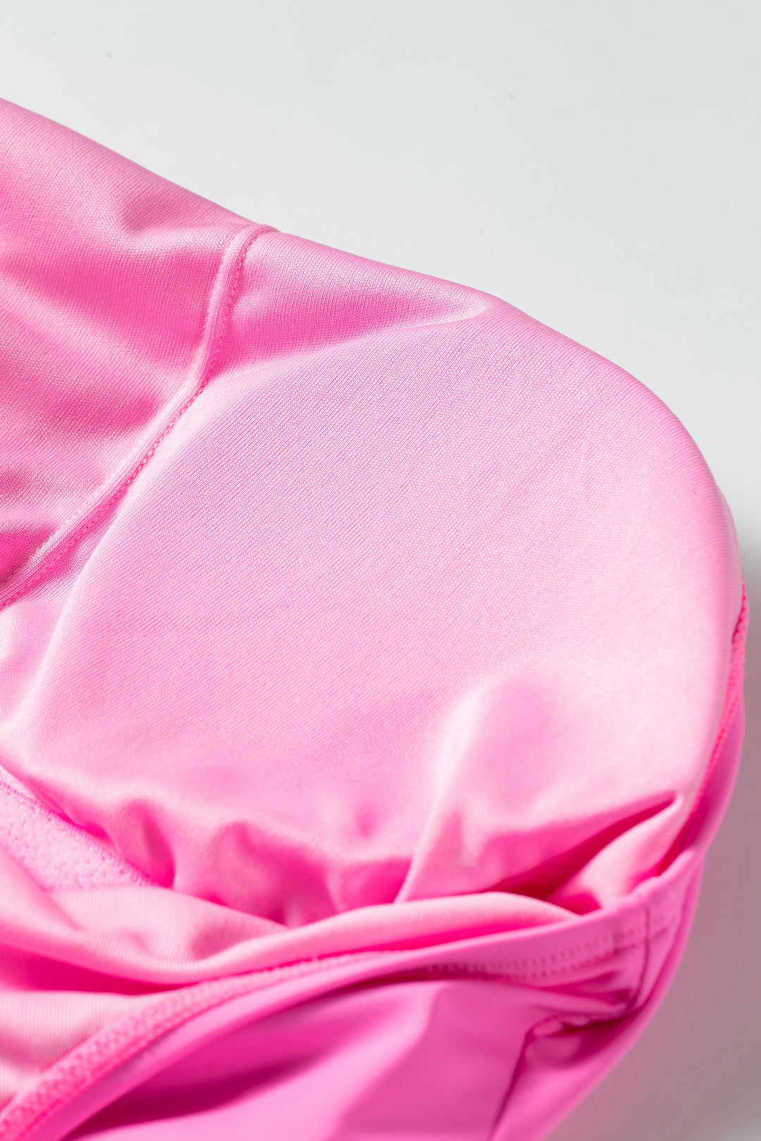 Bright Pink Solid Color Tunic Tank Dress Athletic Shorts Two Piece Set