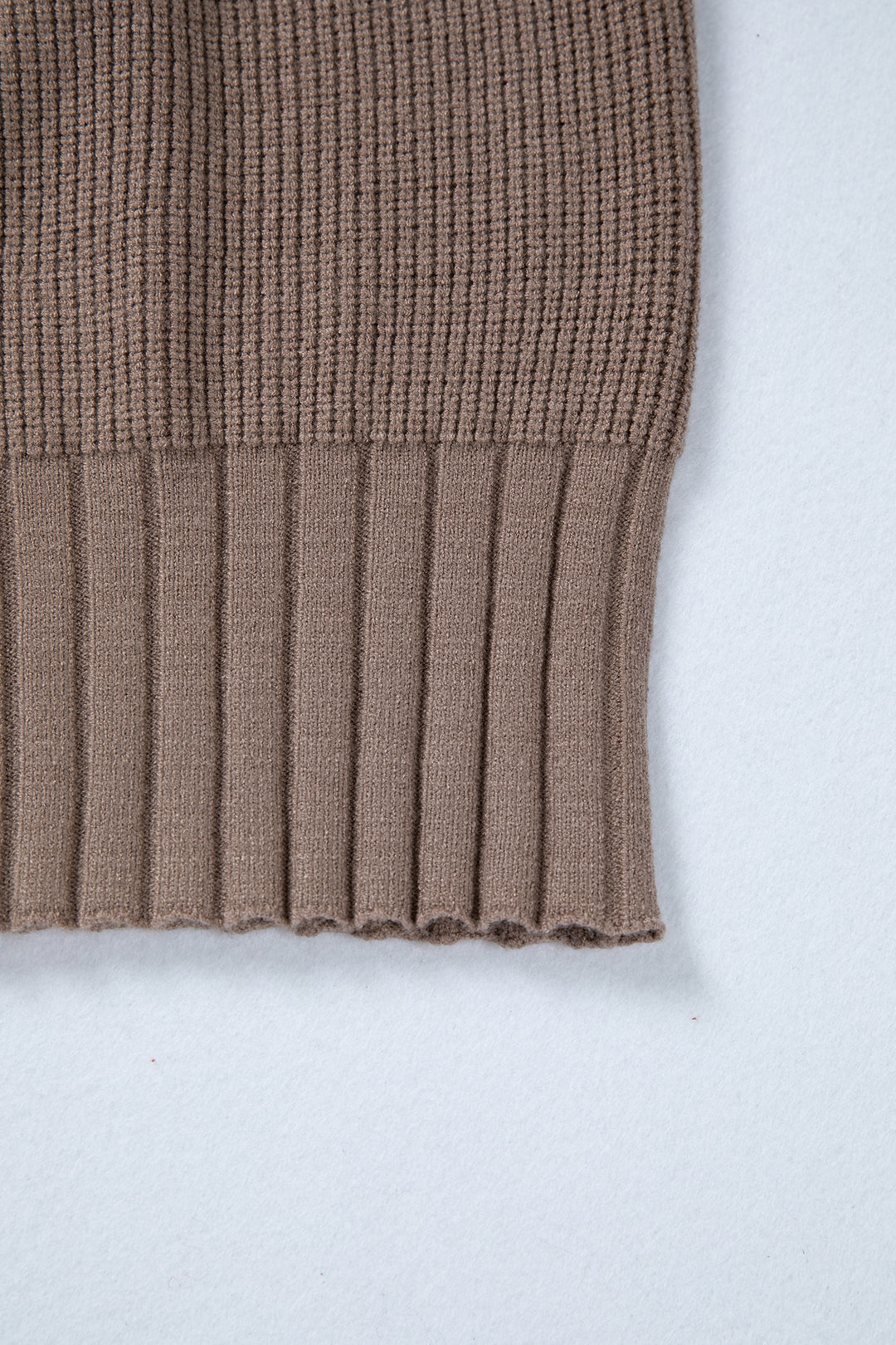 Goat Mixed Texture Knit Button V Neck Sweater Cardigan