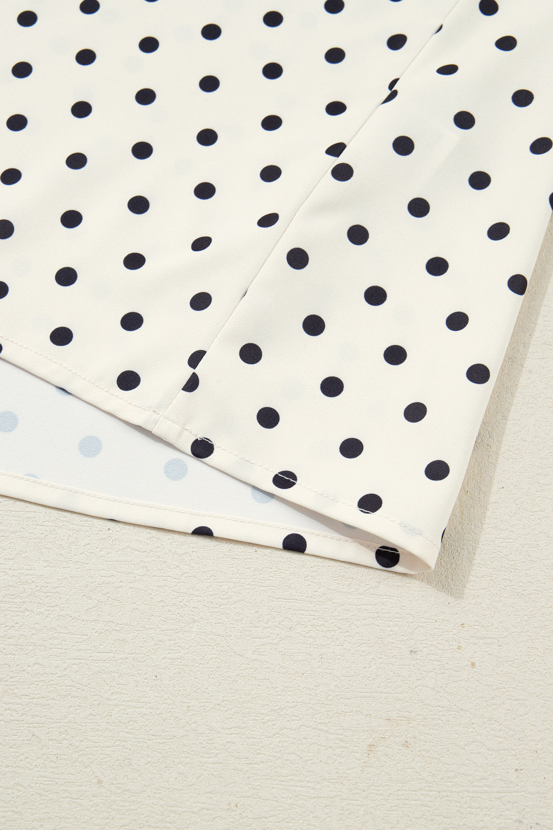 Apricot Plus Size Polka Dot Print Lace Trim V Neck Sleeveless Top