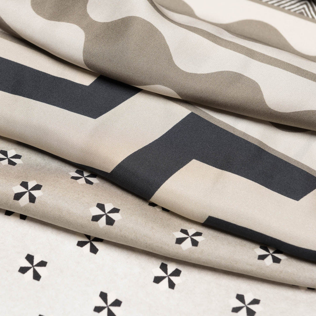 Atri - Long Silk Scarf - Sand