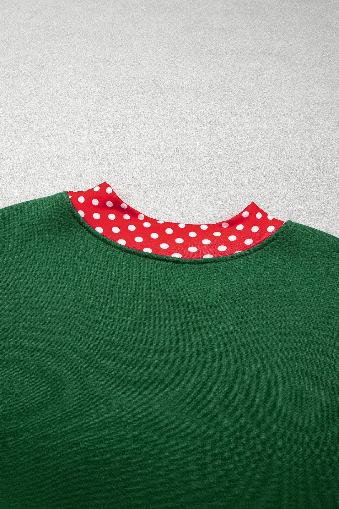Orange Polka Dot Patchwork Round Neck Plus Size Sweatshirt