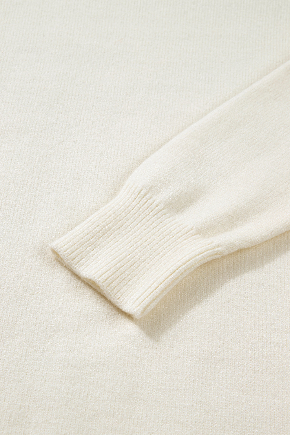 White Sequined Bow Graphic Christmas Holiday Sweater