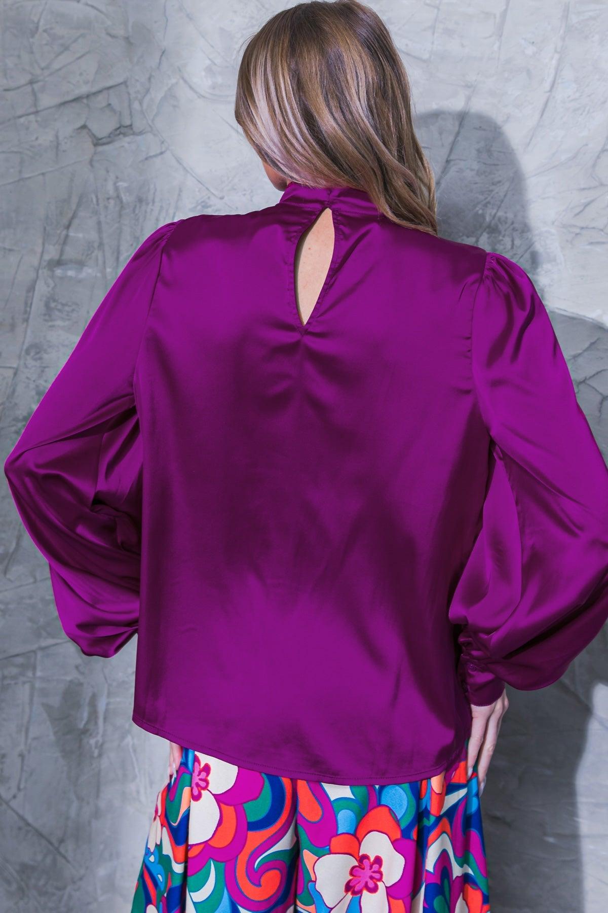 PULLING HEARTSTRINGS SATIN TOP