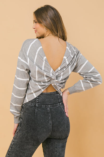 SEASONAL SOPHISTICATION TWIST SWEATER TOP