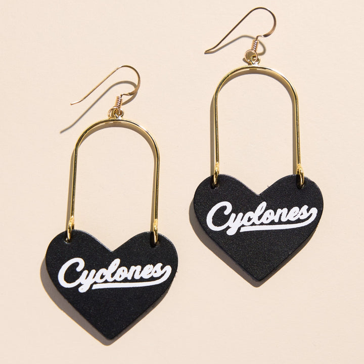 Black Iowa State University Cyclones Script Heartthrobs
