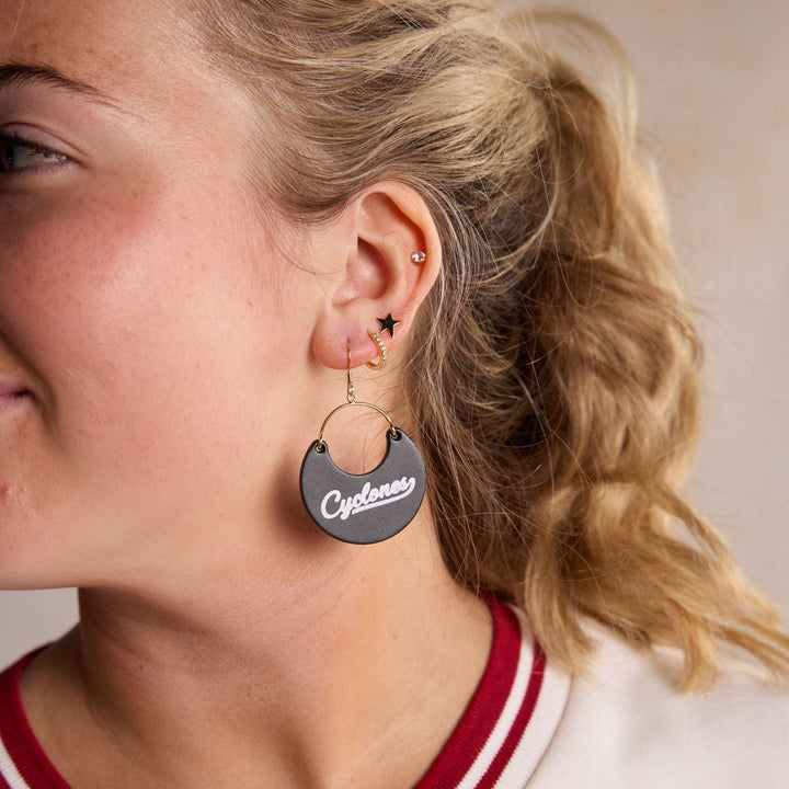 Black Iowa State University Cyclones Script Ninas