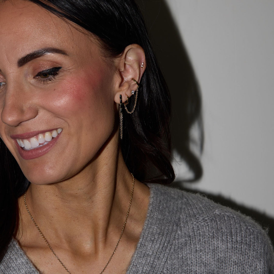 Black Lucia Statement Earrings