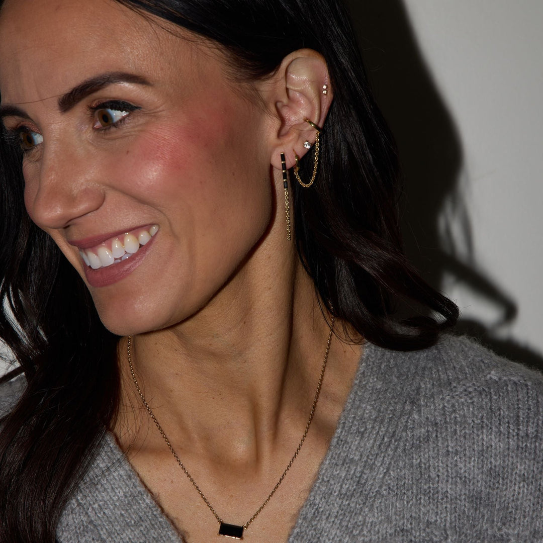 Black Lucia Statement Earrings