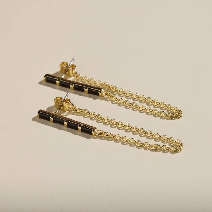 Black Lucia Statement Earrings