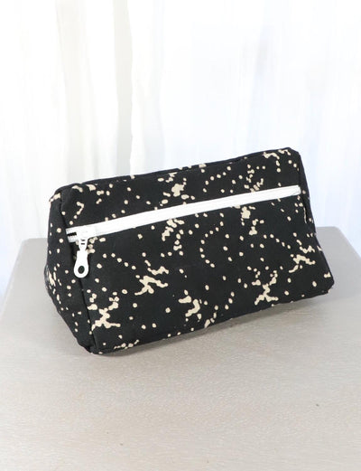 Black Toiletry Bag- Dots or Floral