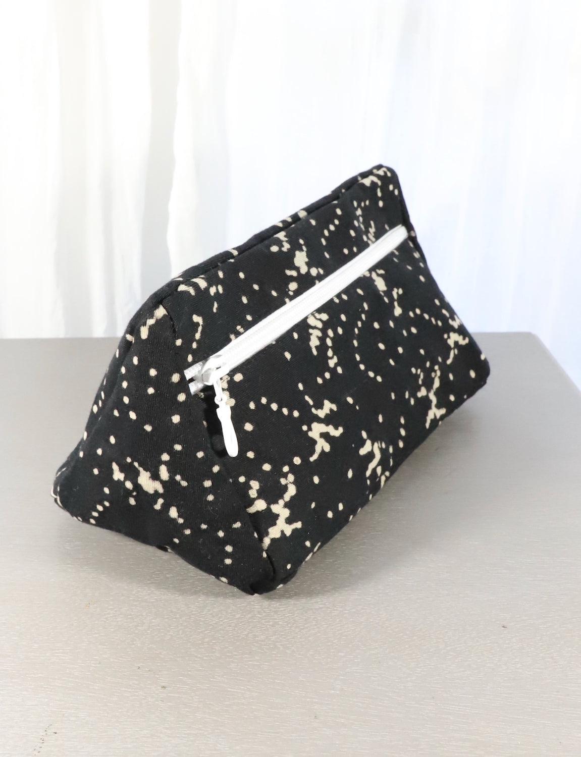 Black Toiletry Bag- Dots or Floral