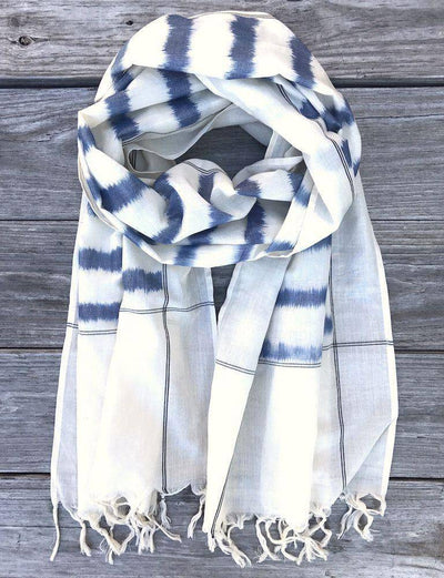 Blue Striped Scarf