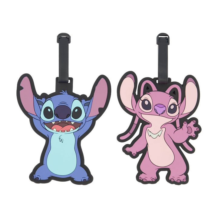 Disney Lilo & Stitch Happy Stitch & Angel Luggage Tag Set – 2 Pack