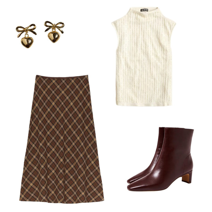 Bow & Heart Drop Earrings