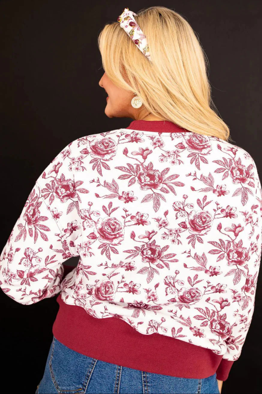 Brianna Cannon Texas A&M Floral Toile Sweatshirt
