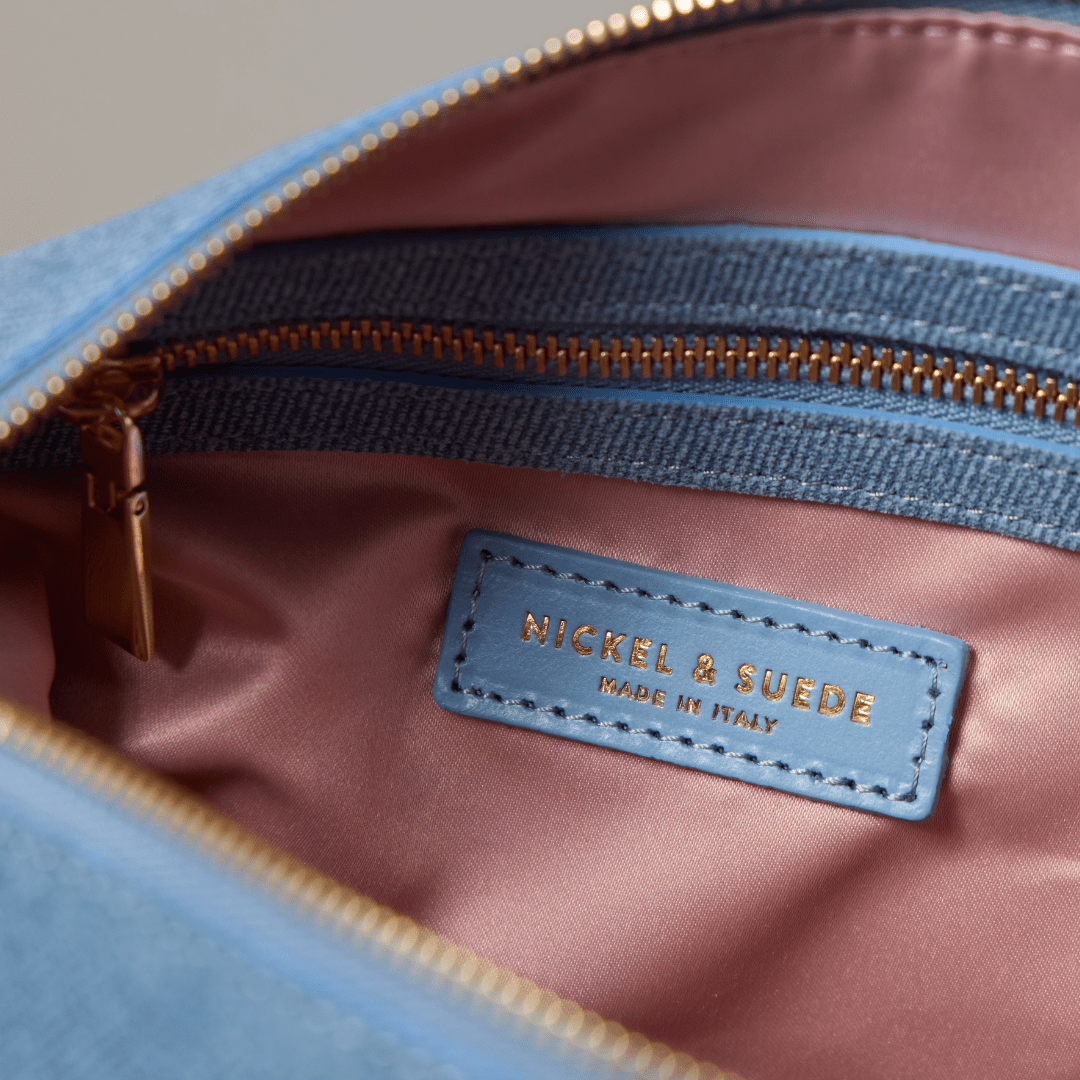 Brigitte Suede Mini Bag in Denim