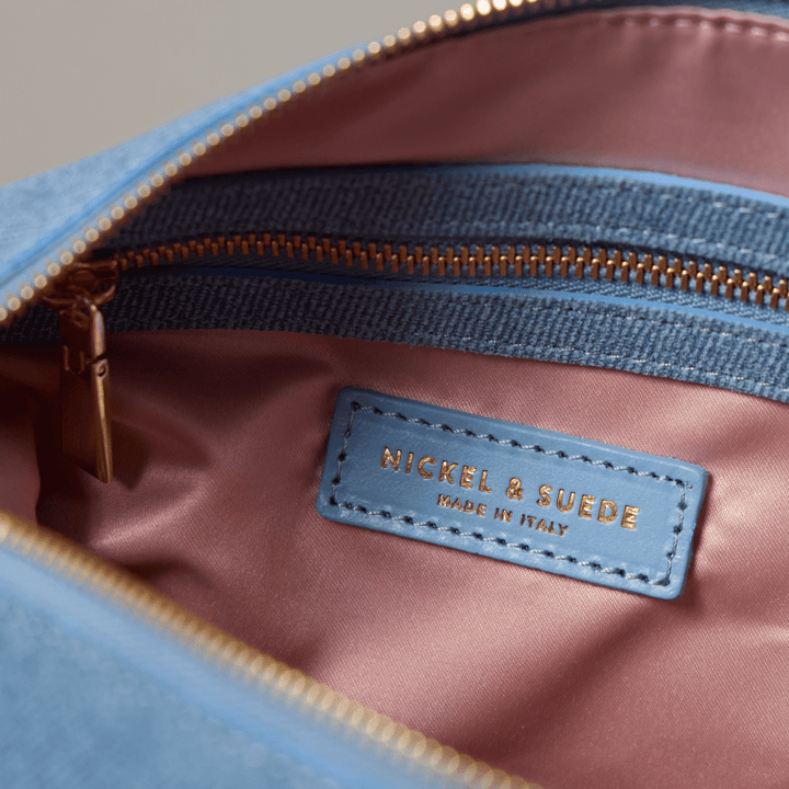 Brigitte Suede Mini Bag in Denim