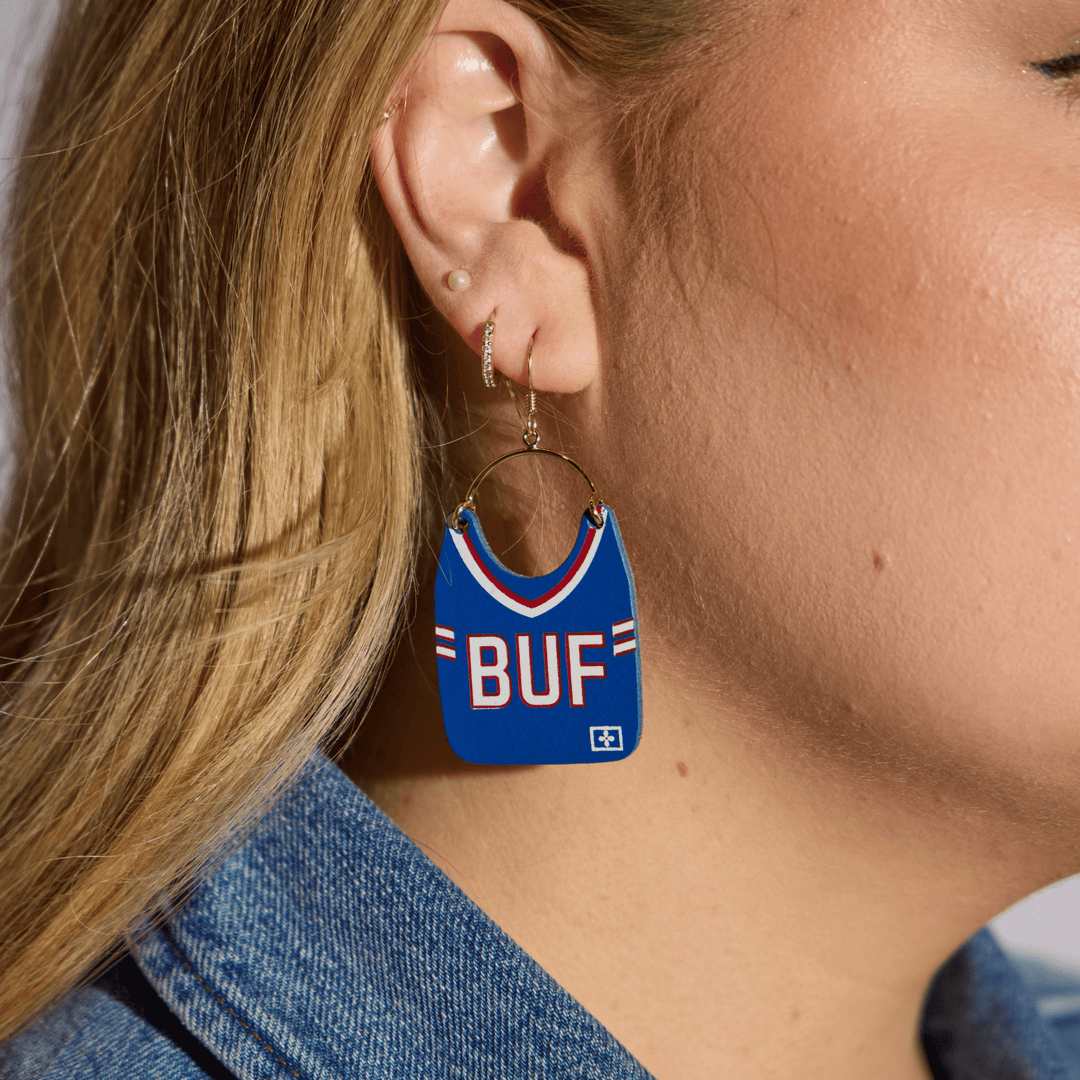 Buffalo Football Jersey Earrings