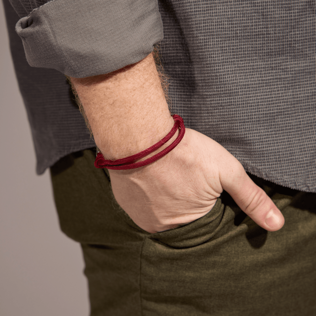 Burgundy Cord Bracelet