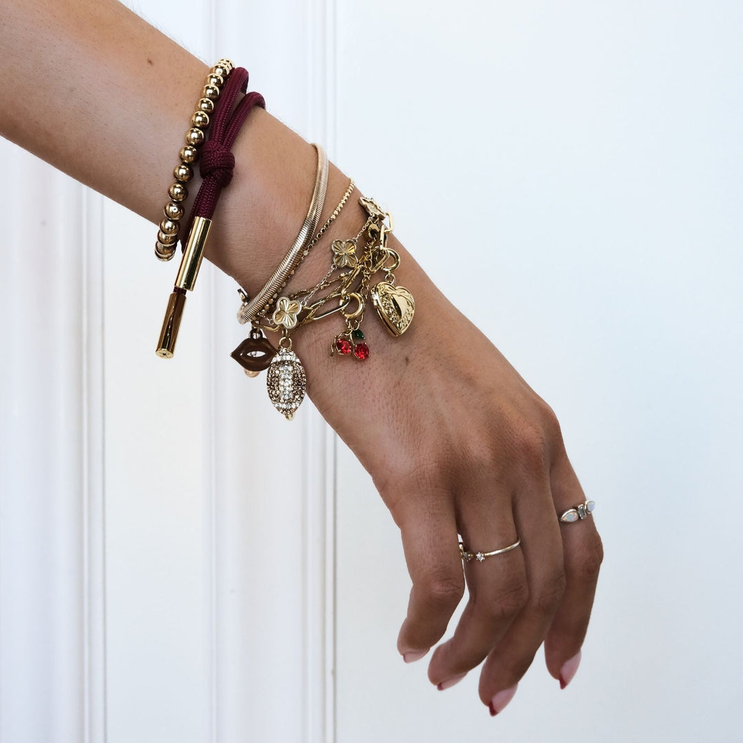 Burgundy Cord Bracelet