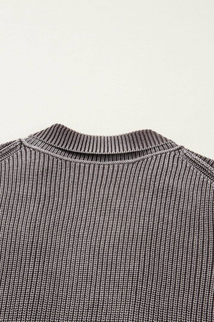 Sunny Patchwork Knit Open Sweater