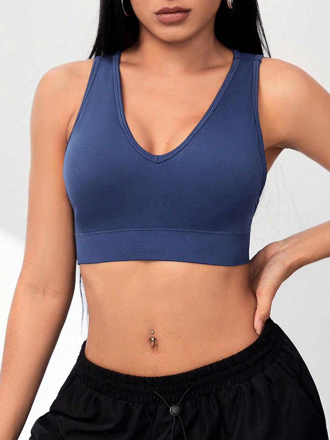 Backless Scoop Neck Active Bra - Sybaritic Bags & Clothing