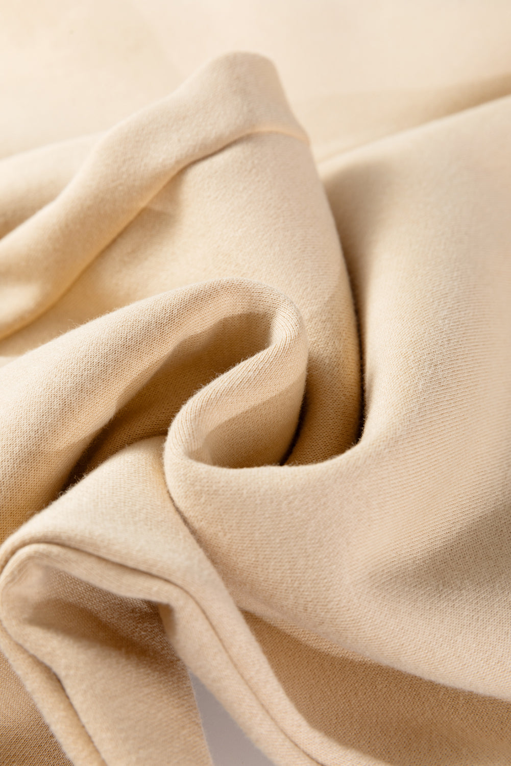 Oatmeal Fleece Lined Leopard Drawstring Elastic Waist Solid Pants