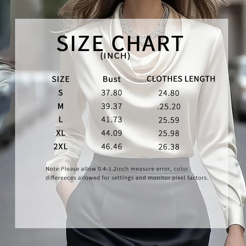 Elegant Satin Blouse - Women&