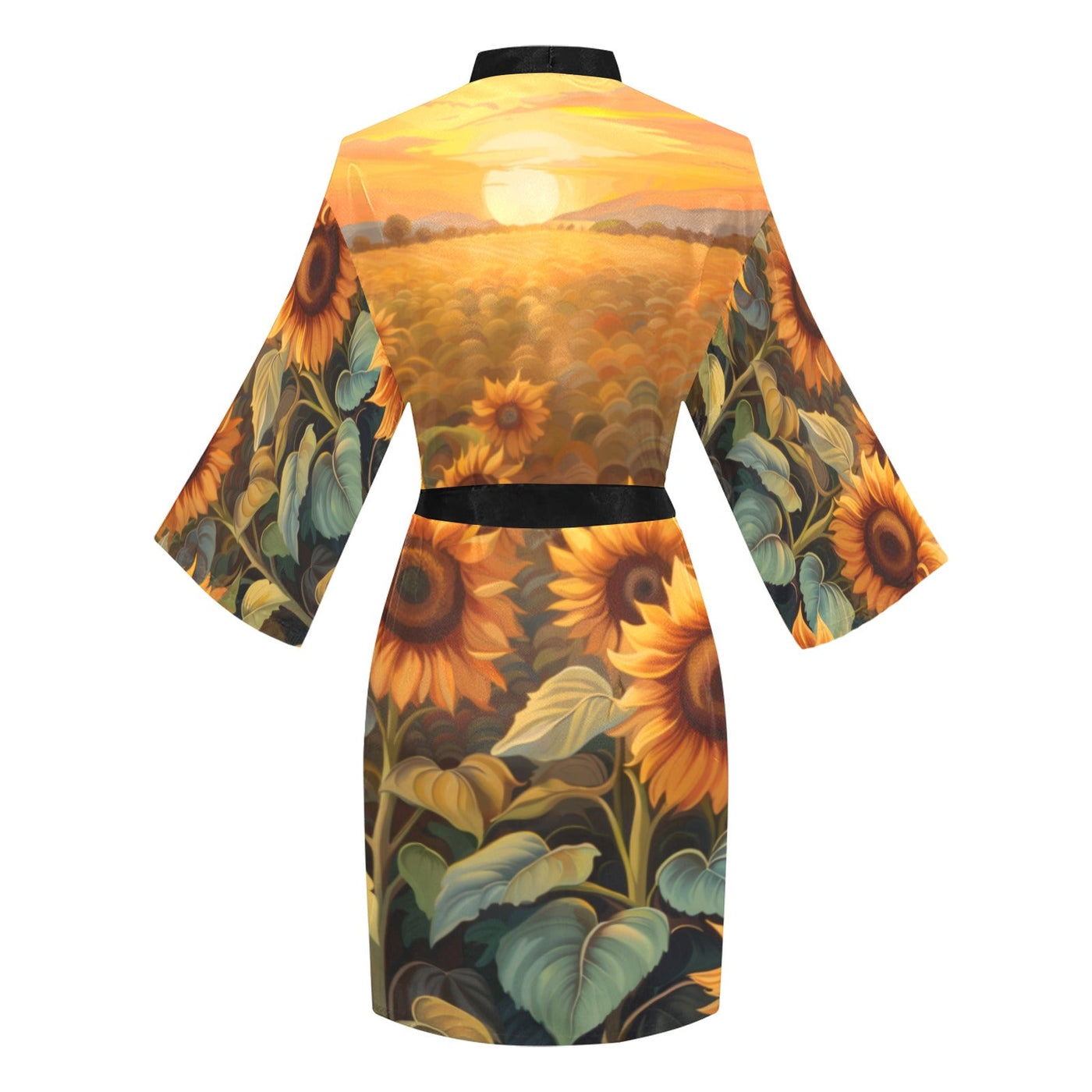 Sunflower Field Women's Lounge Kimono Robe