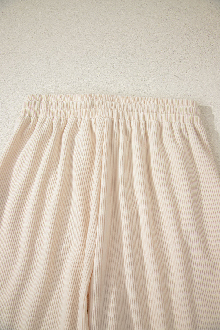 Jet Stream Drawstring Elastic Waist Casual Corduroy Pants