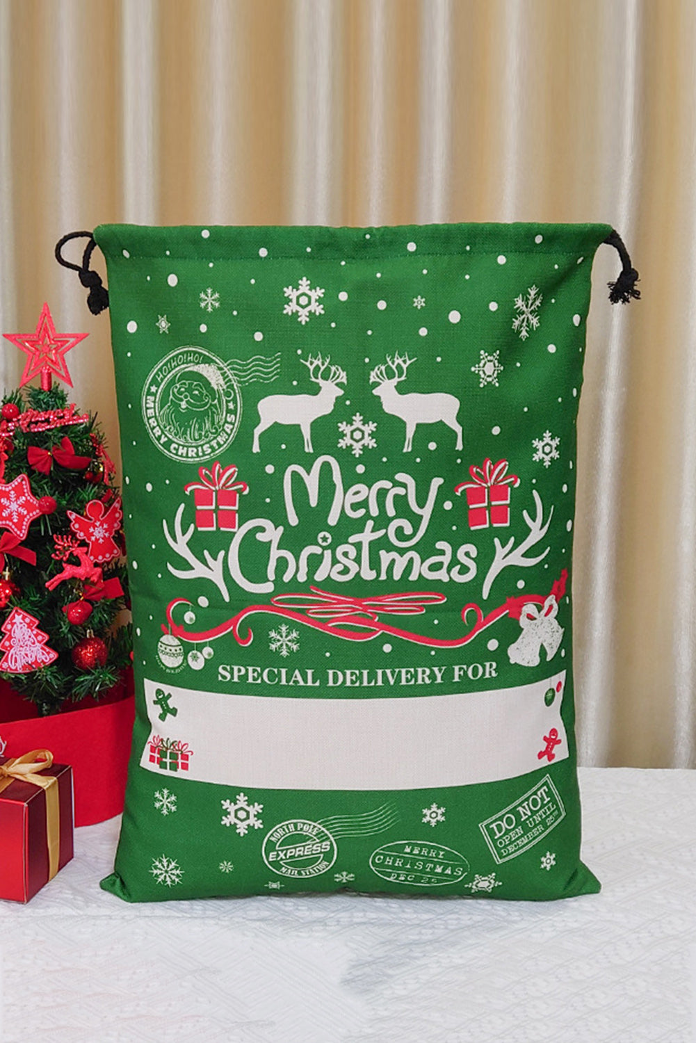 Dark Green Special Delivery For Merry Christmas Gift Bag 50*68cm