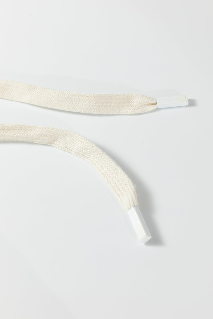 Beau Blue Drawstring Elastic Waist Leopard Striped Side Panel Wide Leg Jeans