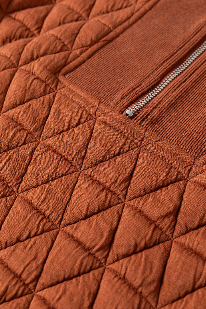 Yavita Half Zipped Loose Sweatshirt