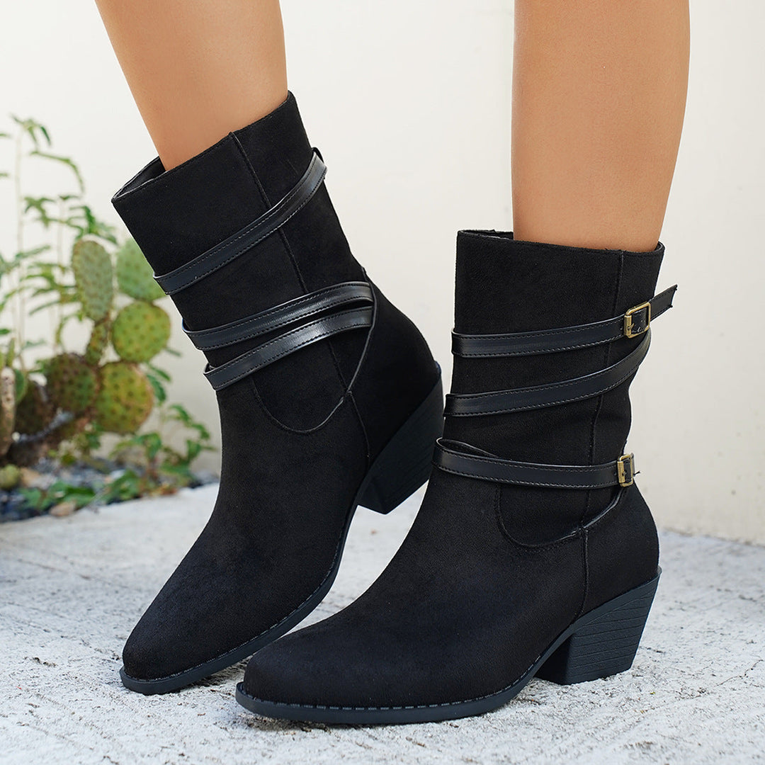 Women’s Low‑Cut Vintage Style Cotton Boots – Retro Ankle Booties