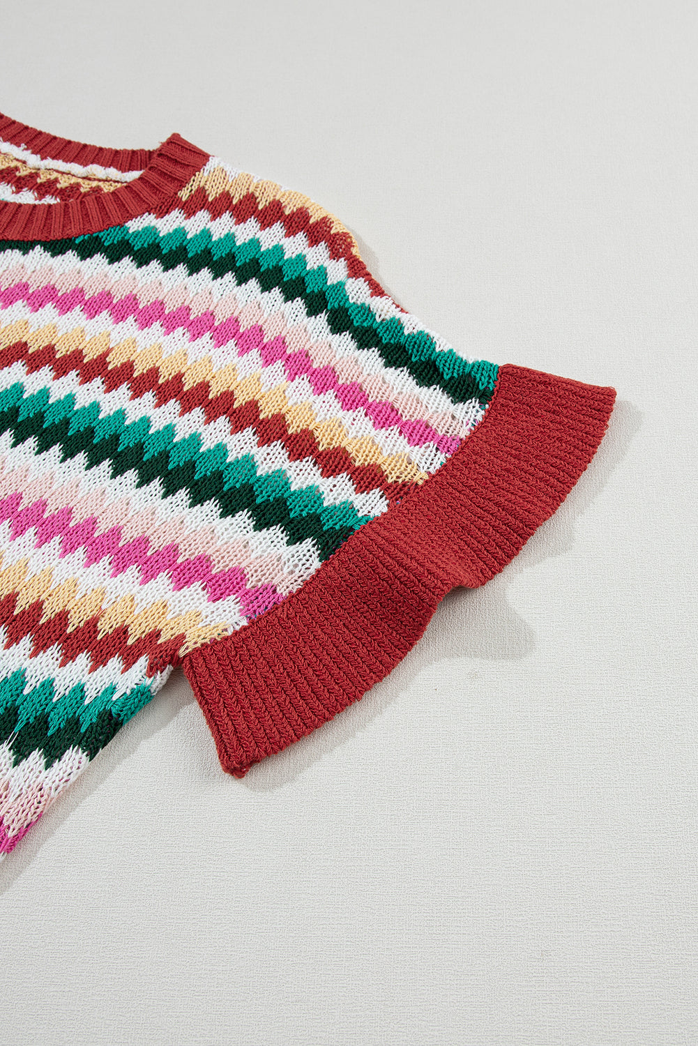 Molly Sleeve Colorful Textured Sweater
