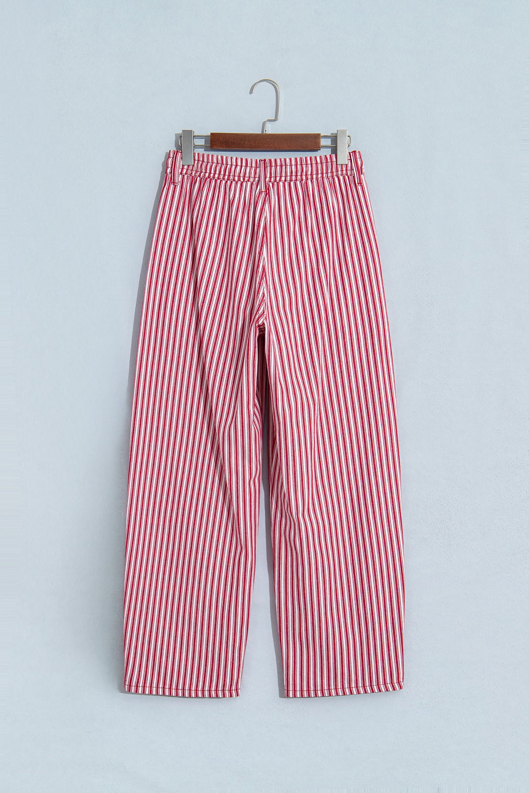 Red Stripe Drawstring Casual Loose Pants