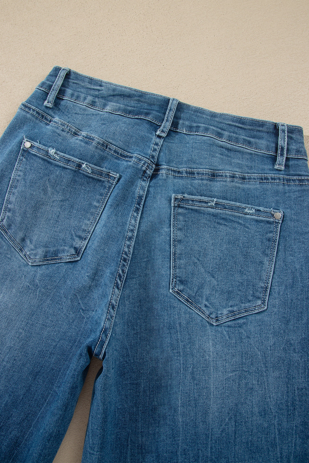 Ashleigh Blue High Waist Frayed Hem Flare Jeans