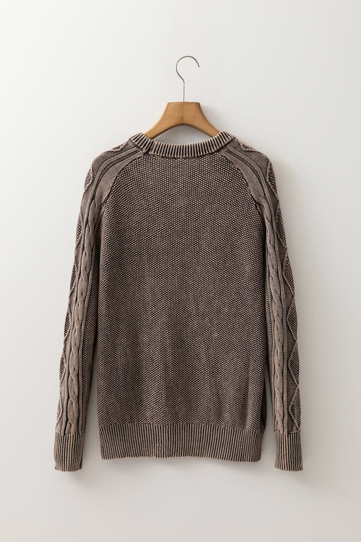 Aria Knit Sleeve Casual Sweater